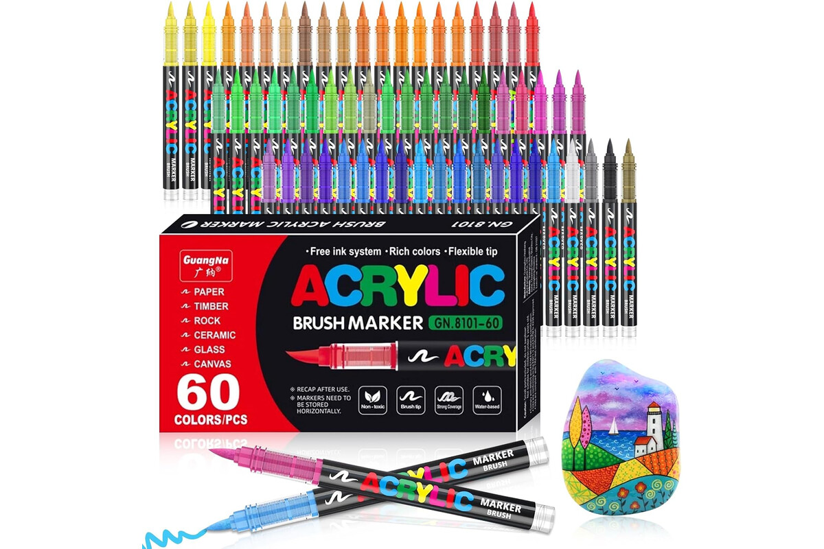 Risparmia sulla tua creatività: 60 pennarelli akrilici vakki a prezzo speciale per tutti i tuoi progetti!